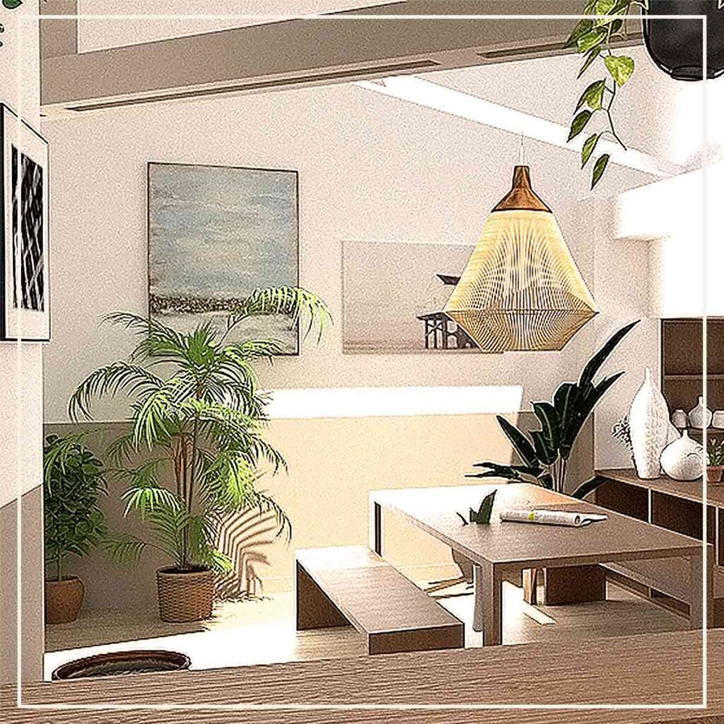 Architecture d'intérieur - séjour - salle à manger - perspective - modélisation - dessin - architecte d'intérieur
