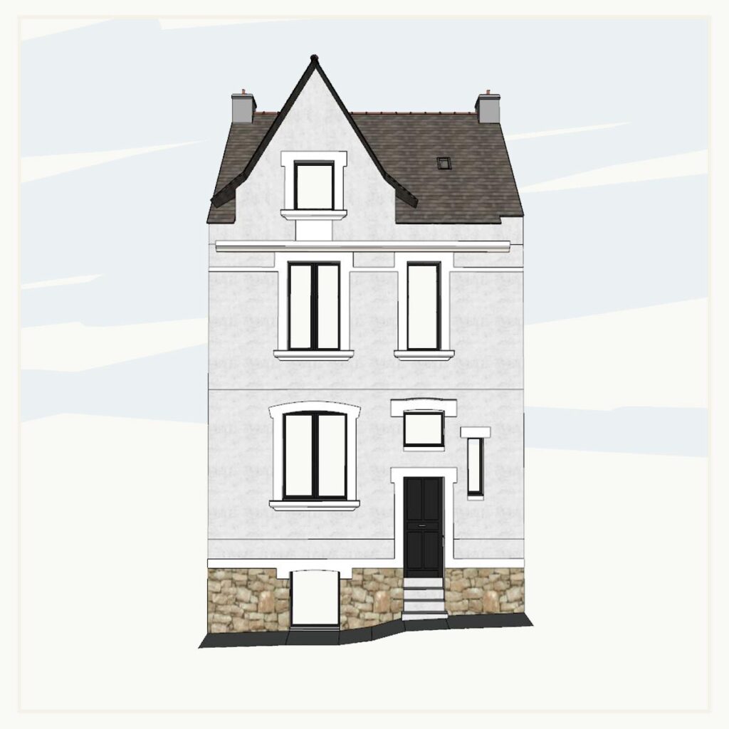 Architecture - façade - élévation - maison - perspectives - modélisation - dessin - architecte - architecte d'intérieur