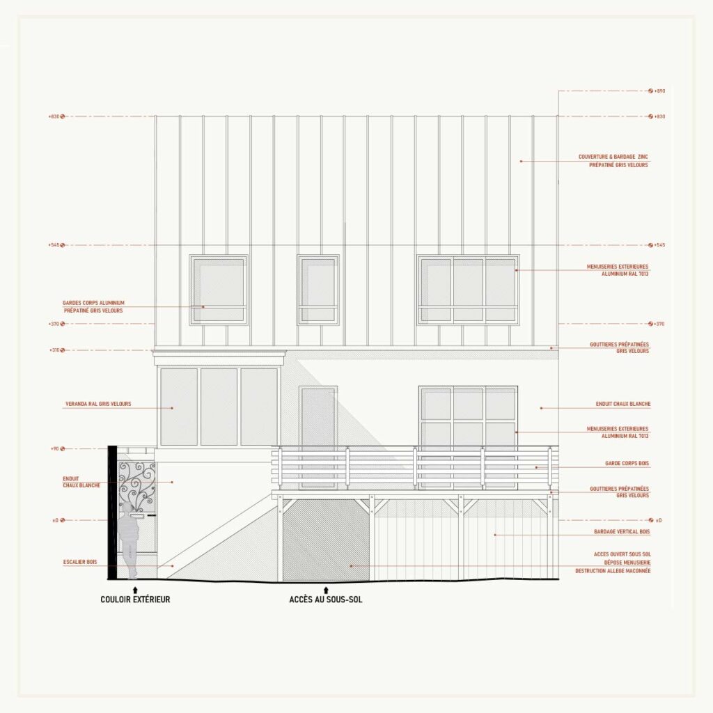 architecture - plan - élévation - façade - maison - architecte